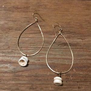 Tear drop shaped ocean inspired earrings!